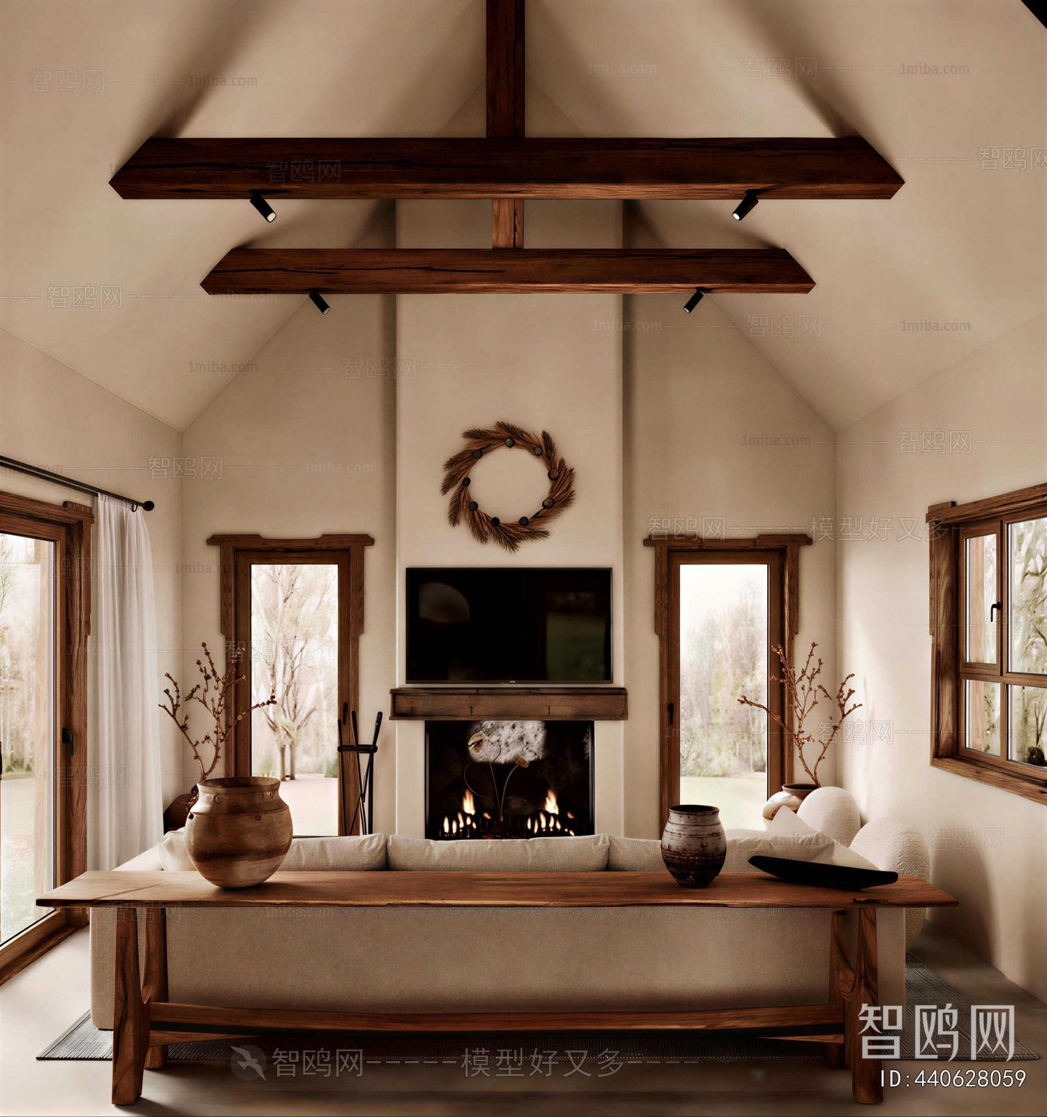 Wabi-sabi Style A Living Room