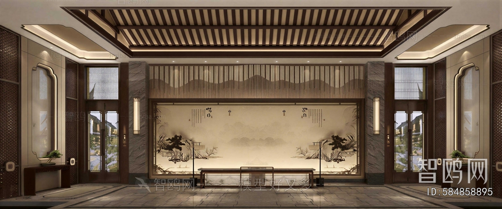 New Chinese Style Lobby Hall