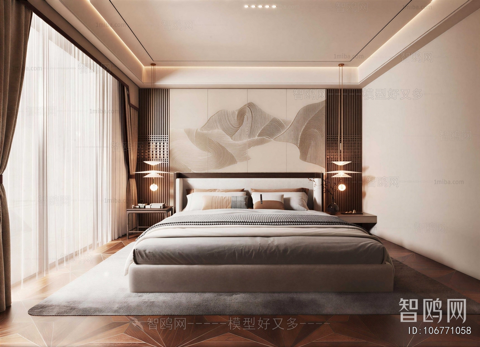 New Chinese Style Bedroom