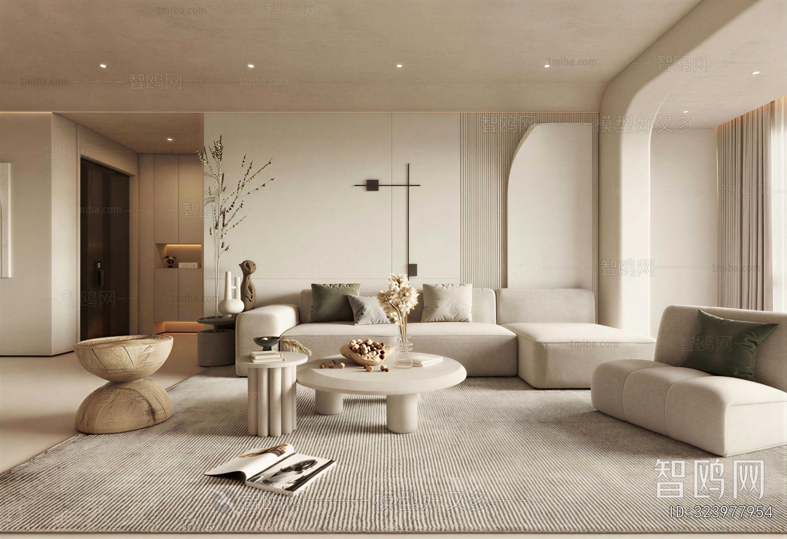Wabi-sabi Style A Living Room