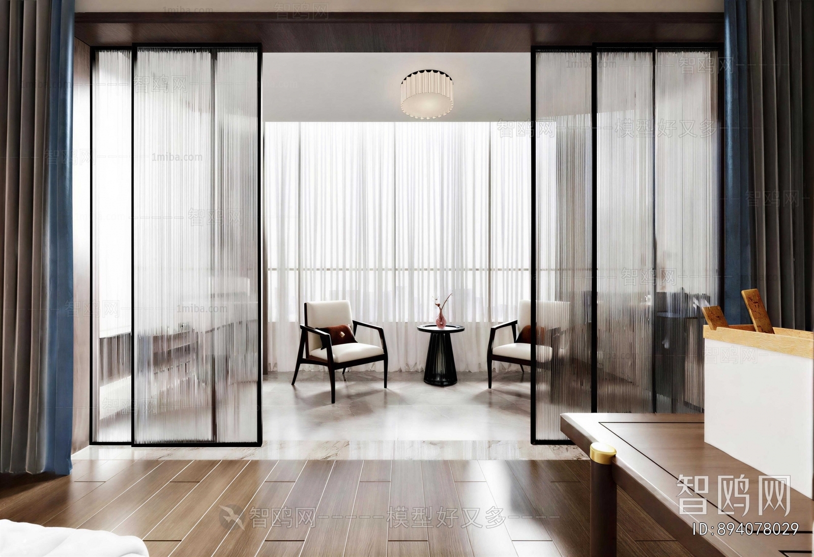New Chinese Style Sliding Door