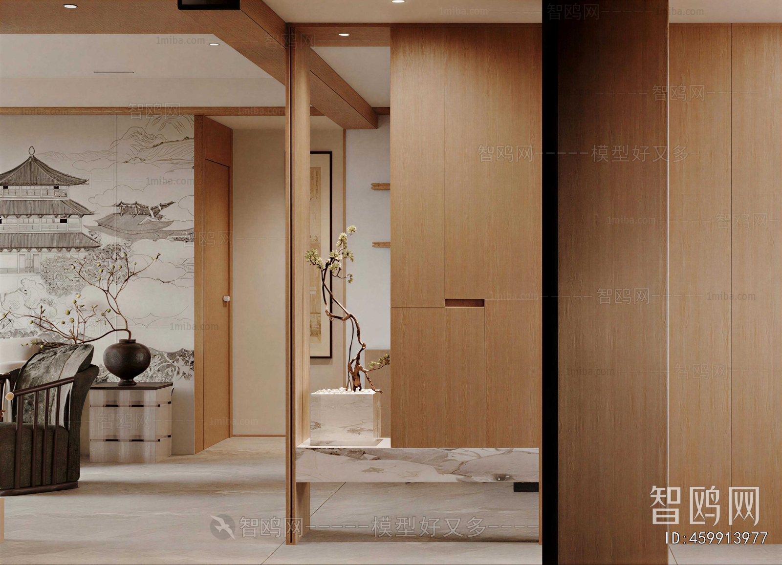 New Chinese Style Hallway