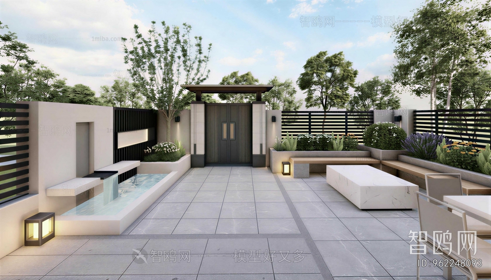 Modern Courtyard/landscape
