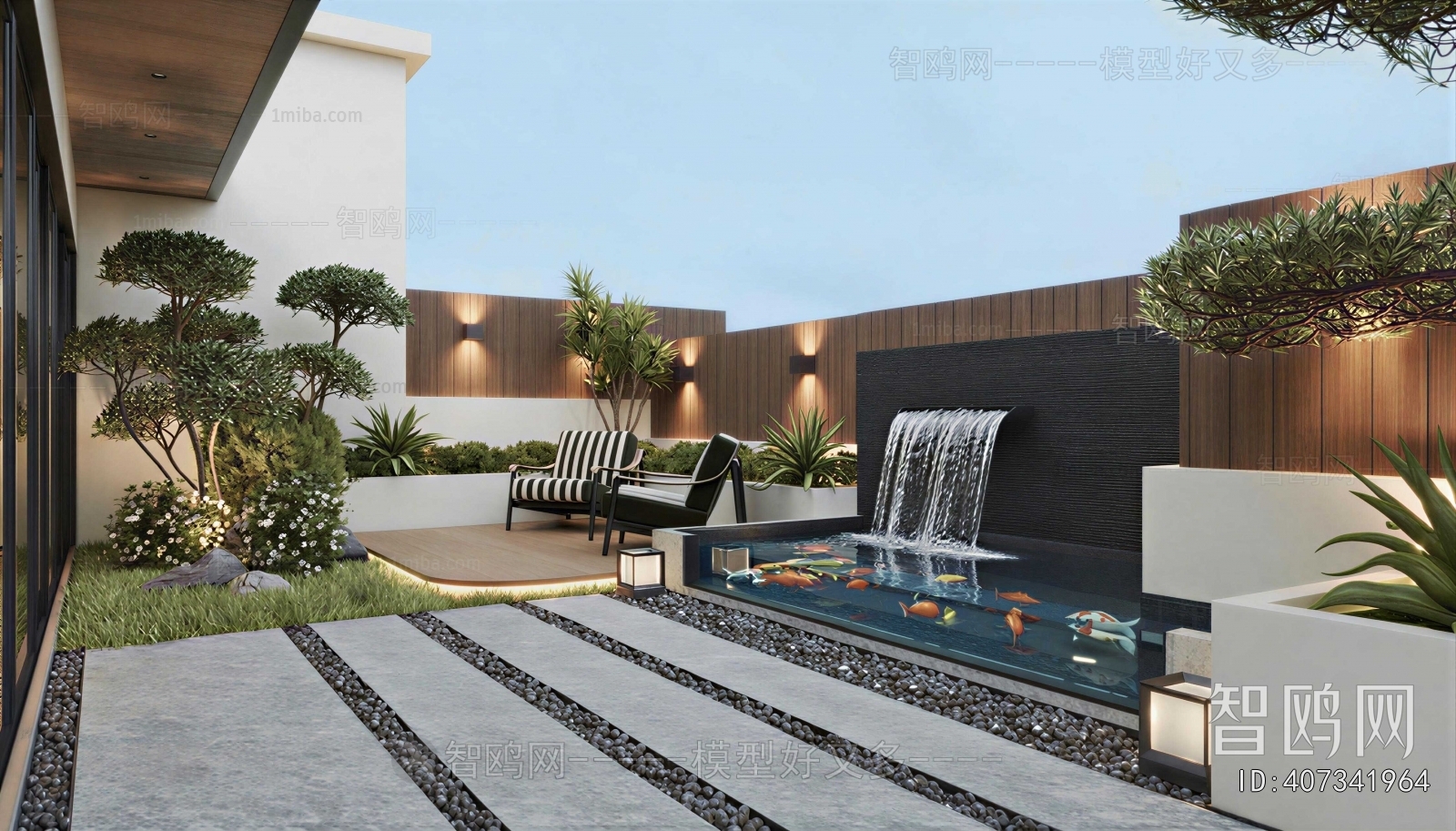 Modern Courtyard/landscape
