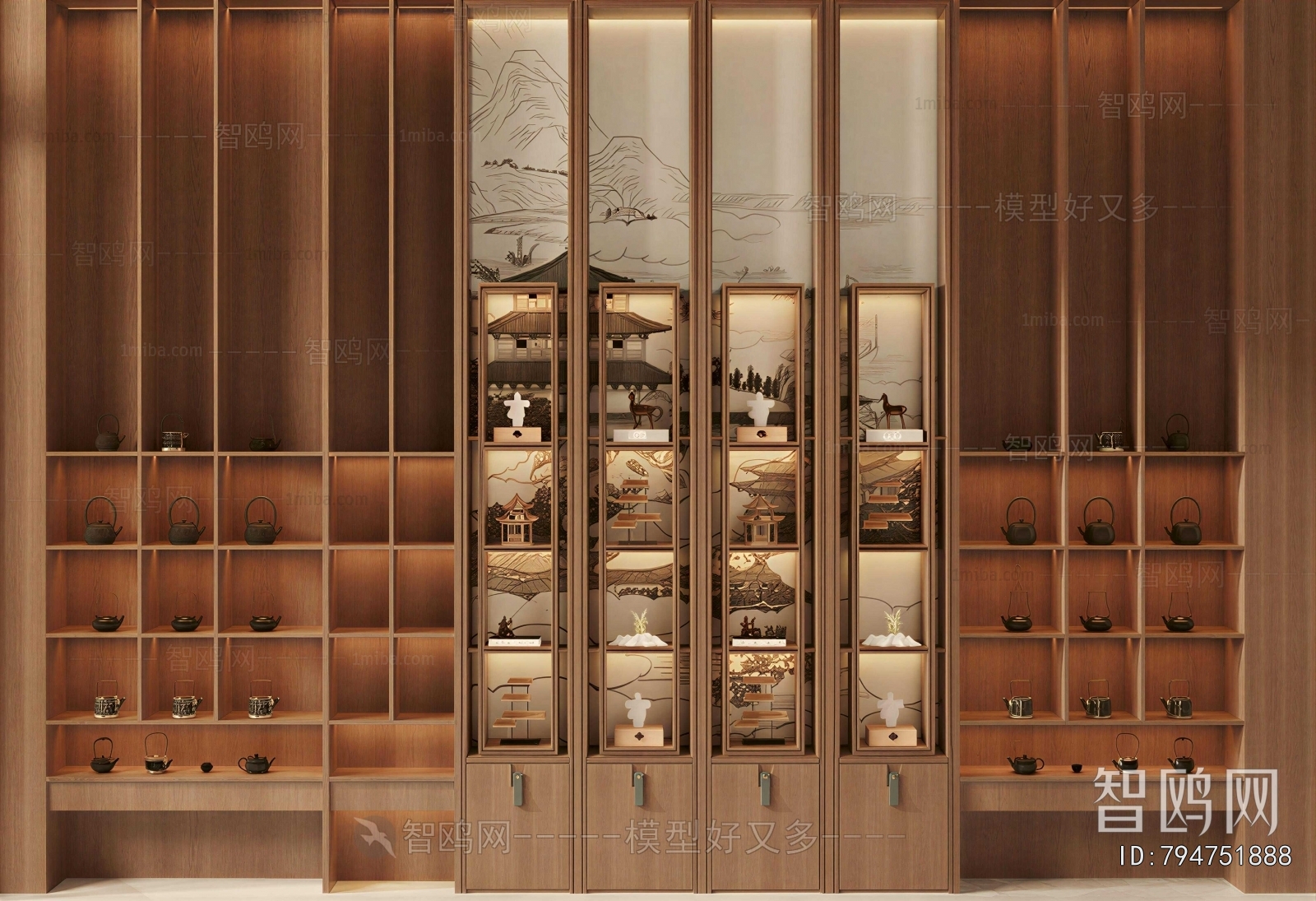 New Chinese Style Decorative Cabinet