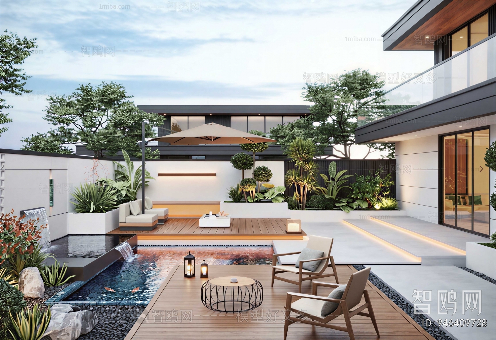 Modern Courtyard/landscape