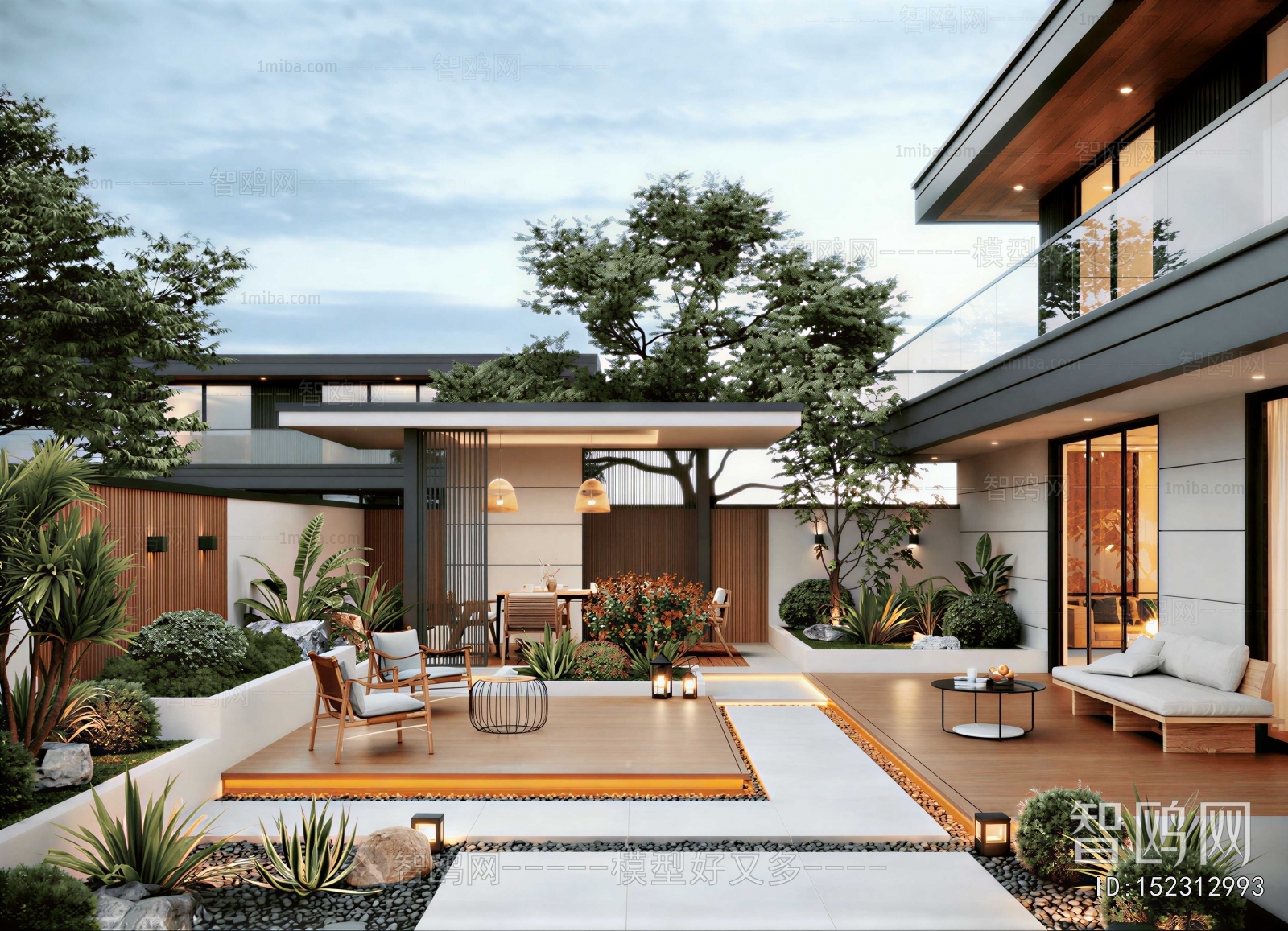 Modern Courtyard/landscape