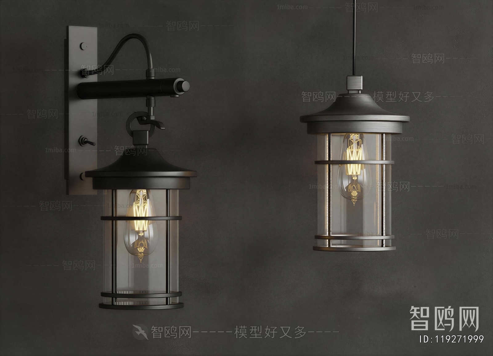 Industrial Style Wall Lamp