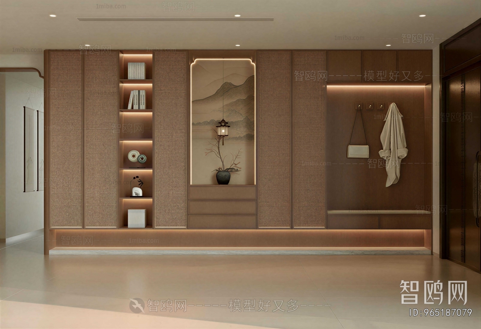 New Chinese Style Shoe Cabinet