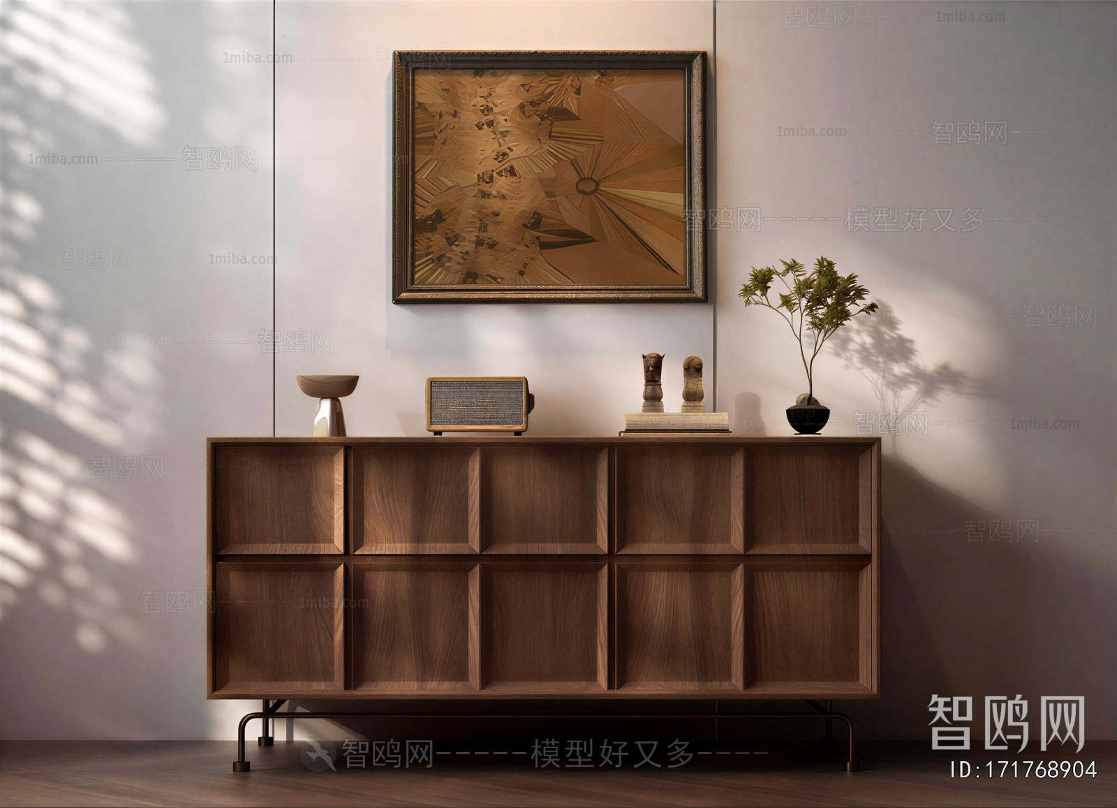 Wabi-sabi Style Side Cabinet