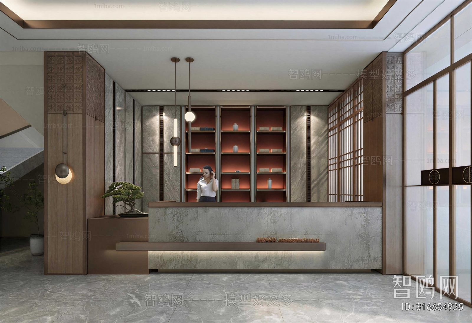 New Chinese Style Lobby Hall