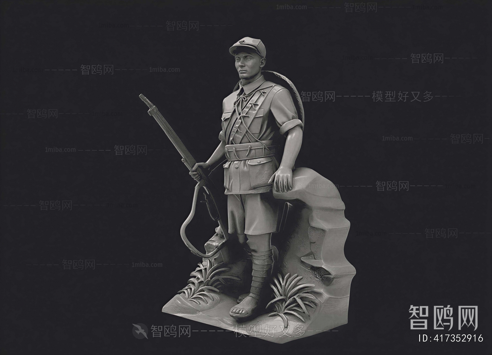 New Chinese Style Sculpture Sketch