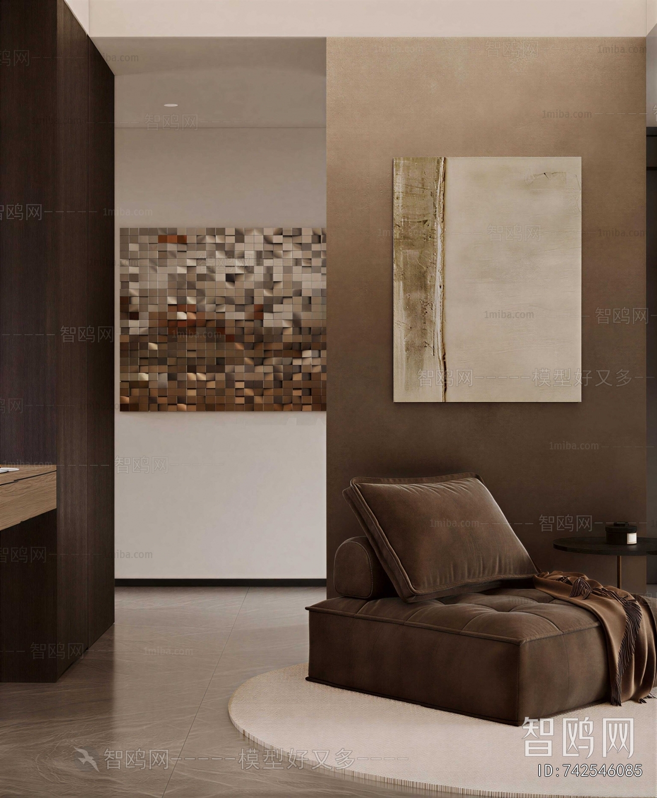 Wabi-sabi Style Single Sofa