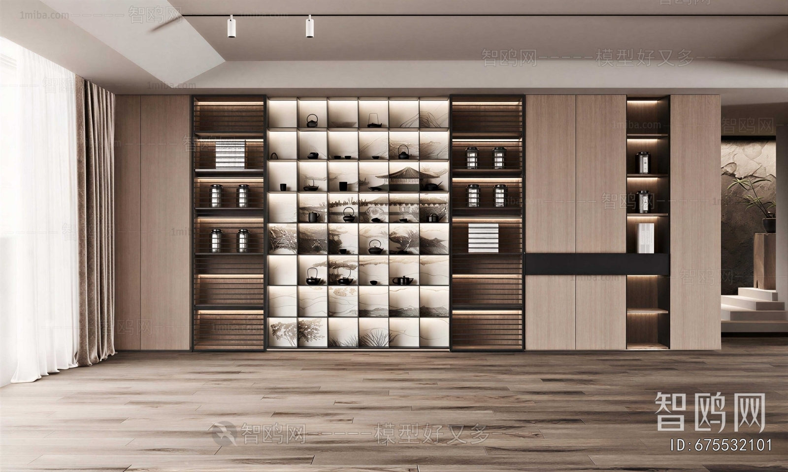 New Chinese Style Decorative Cabinet