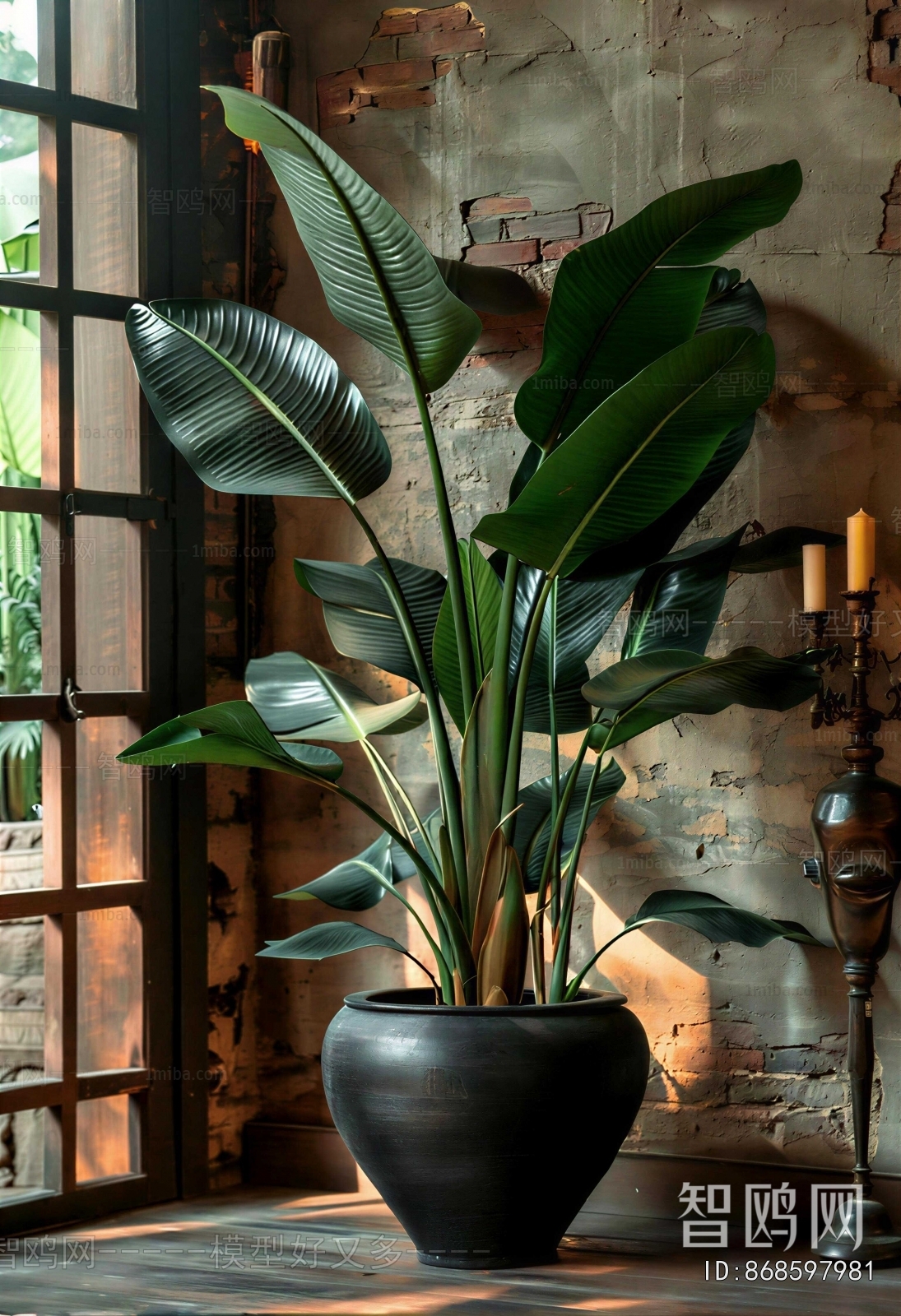 Modern Ground Green Plant Potted Plants