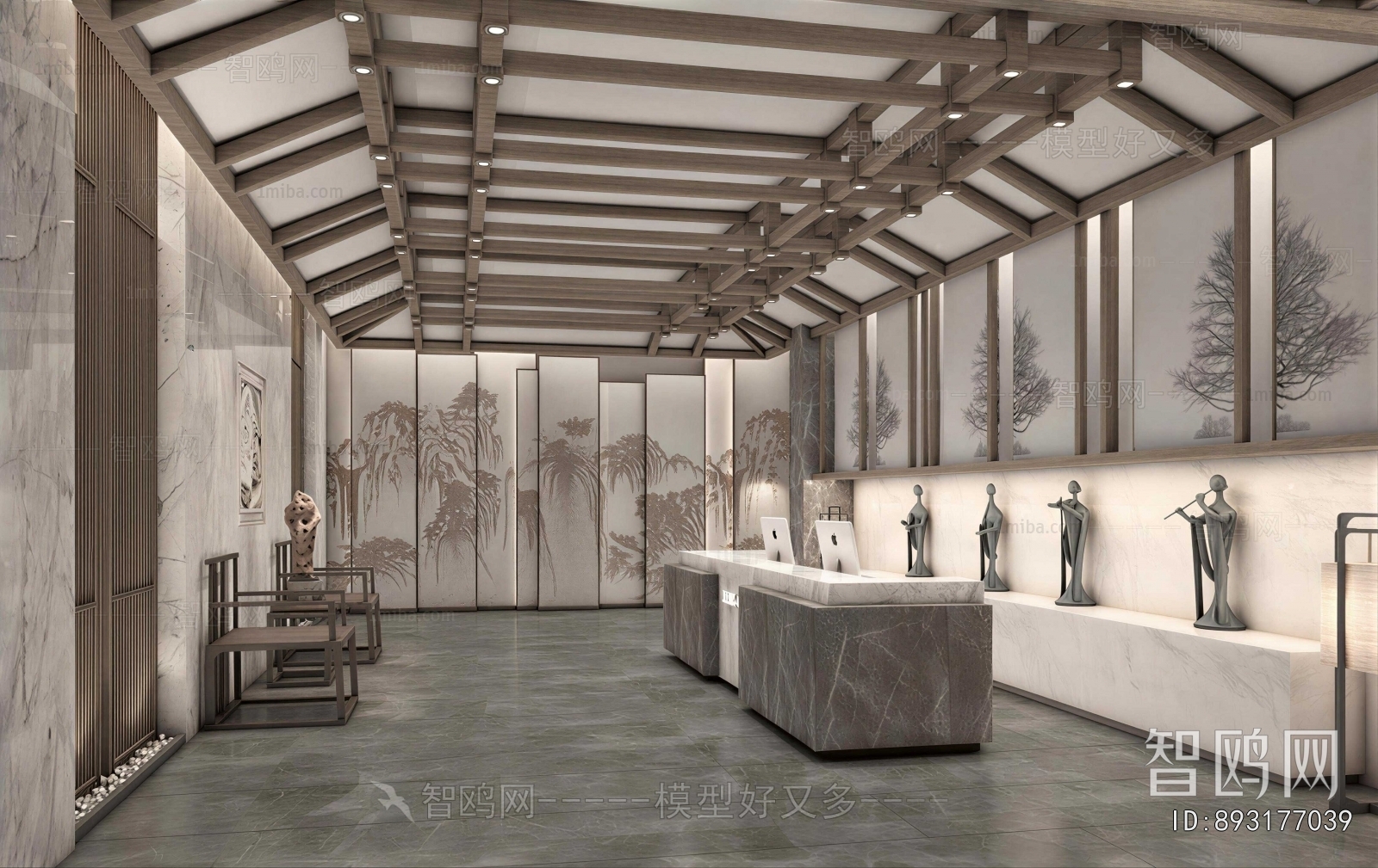 New Chinese Style Lobby Hall