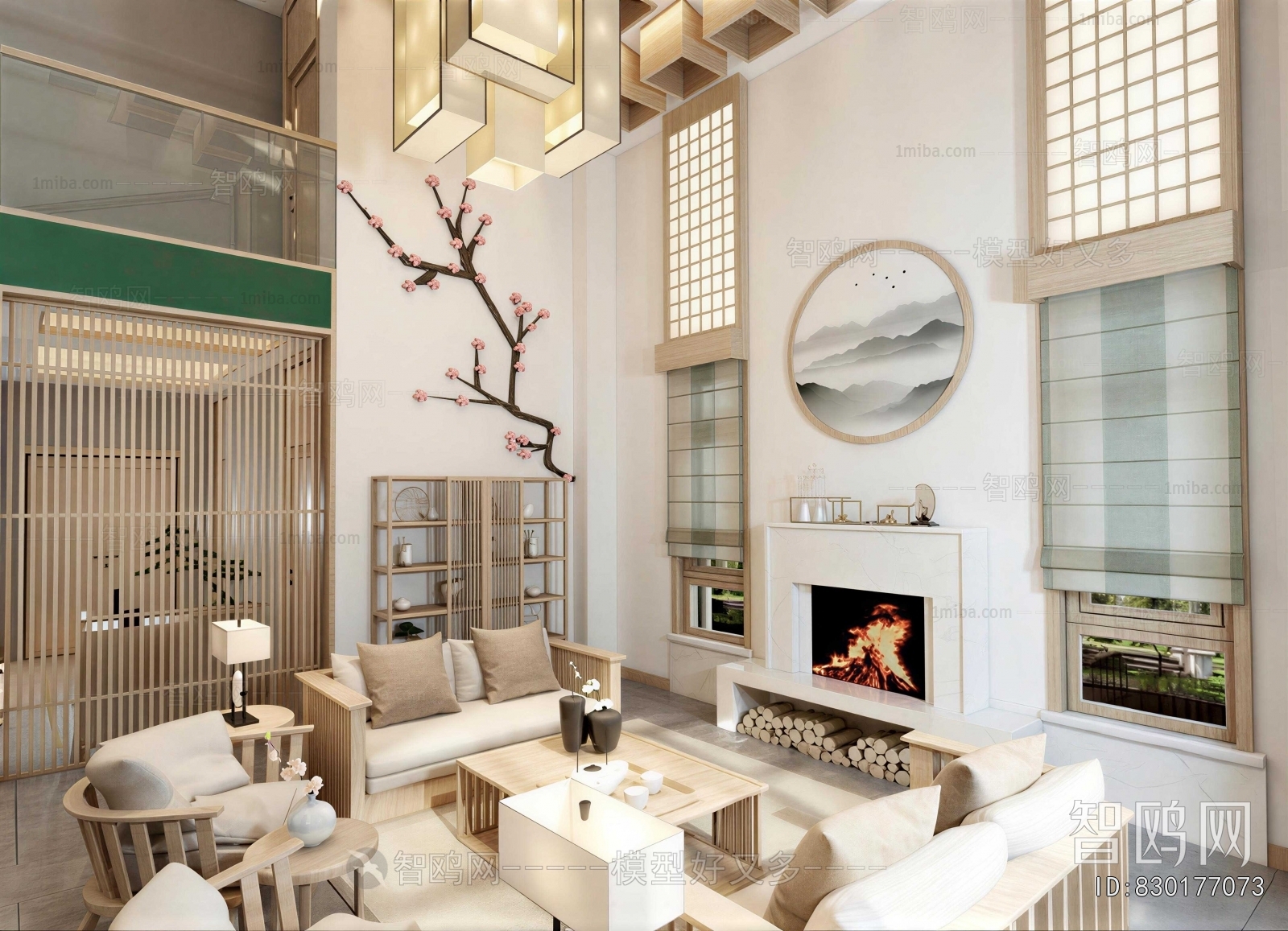 New Chinese Style A Living Room