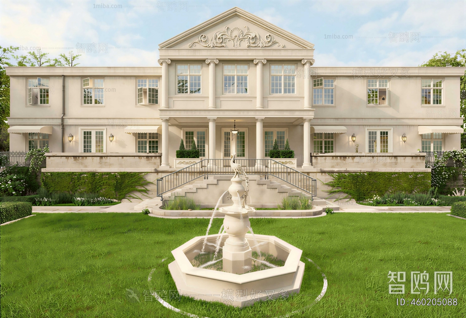 New Classical Style Courtyard/landscape