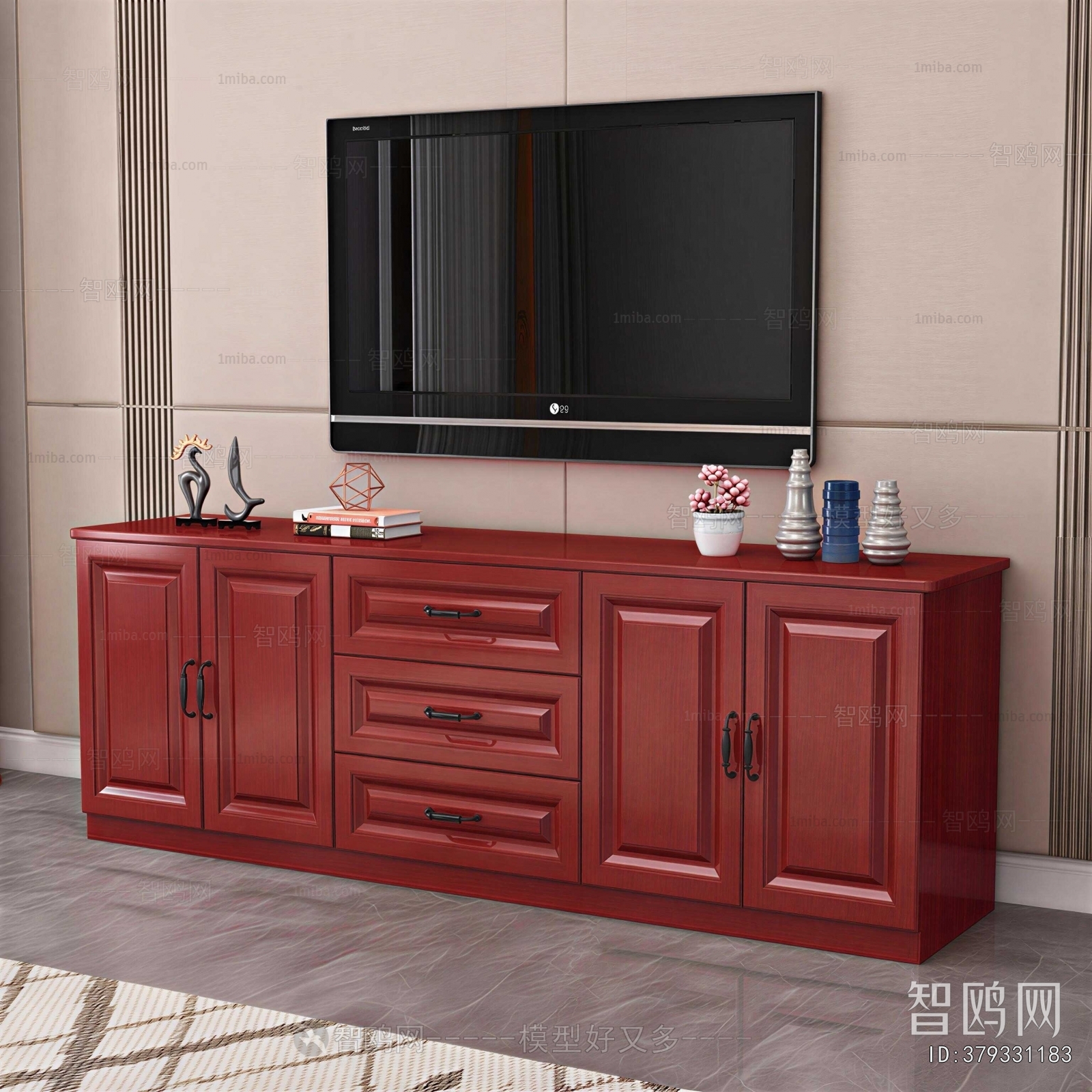 Simple European Style TV Cabinet