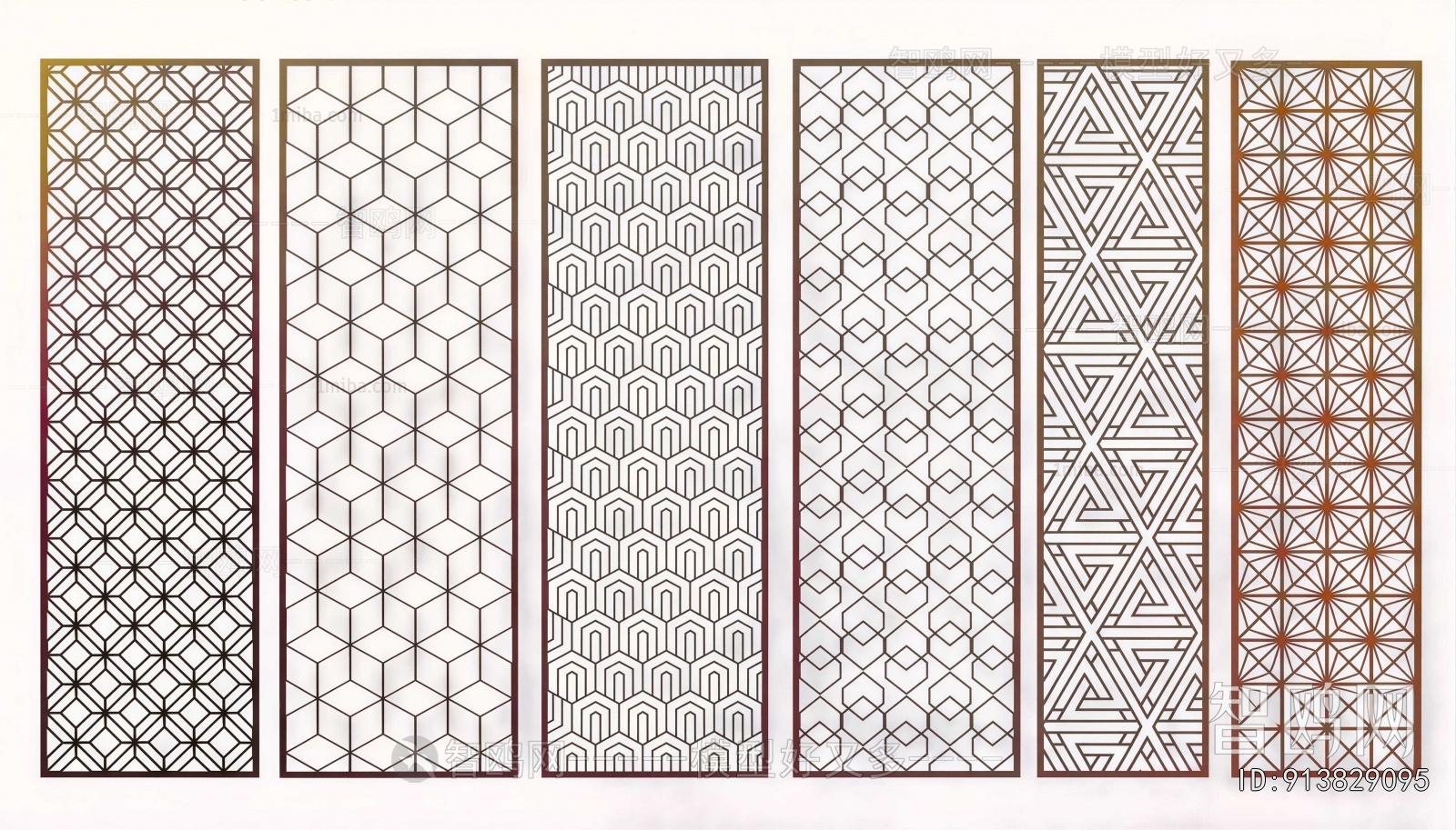 New Chinese Style Metal Screen Partition