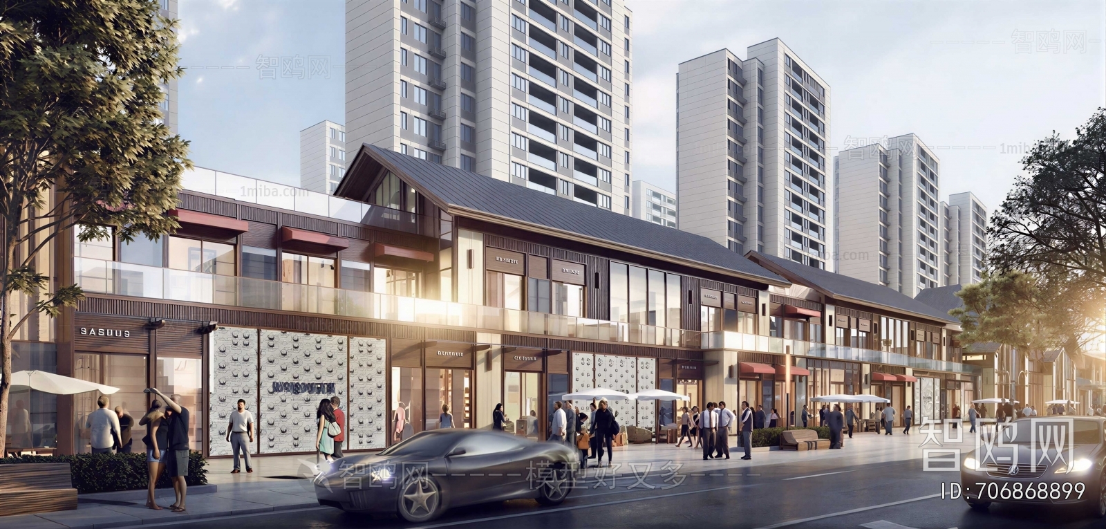 New Chinese Style Building Appearance