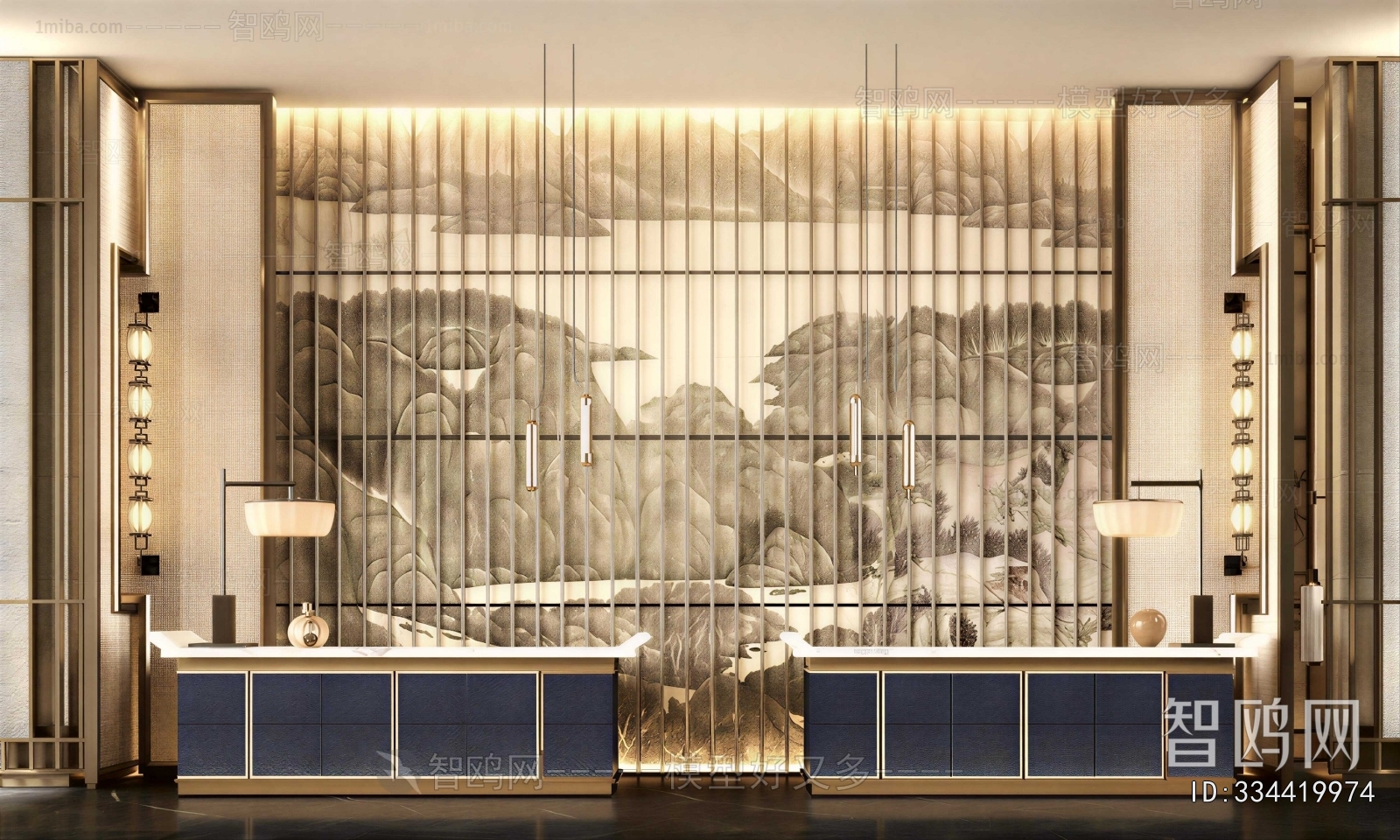 New Chinese Style Lobby Hall