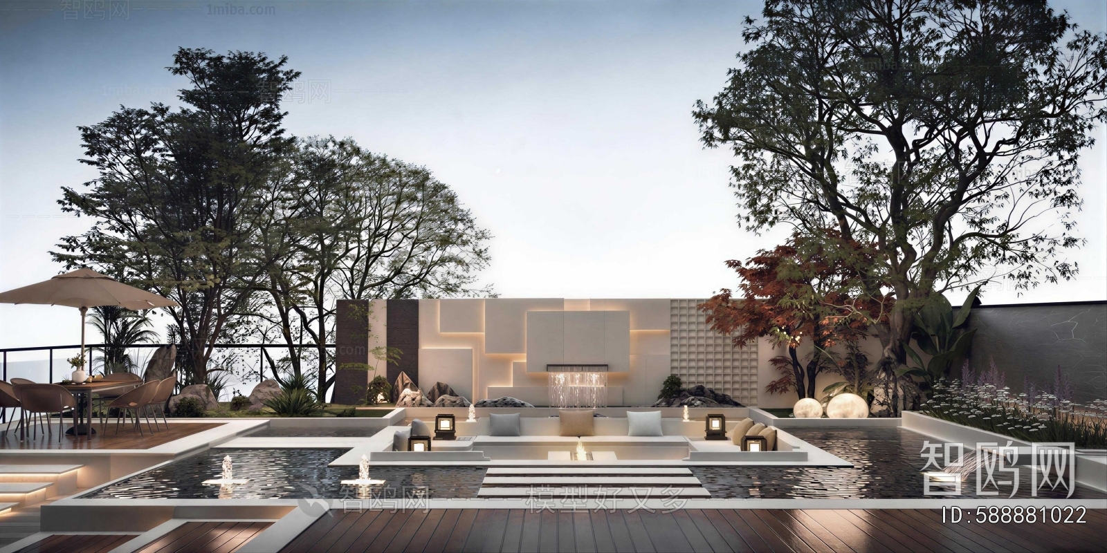 Modern Courtyard/landscape