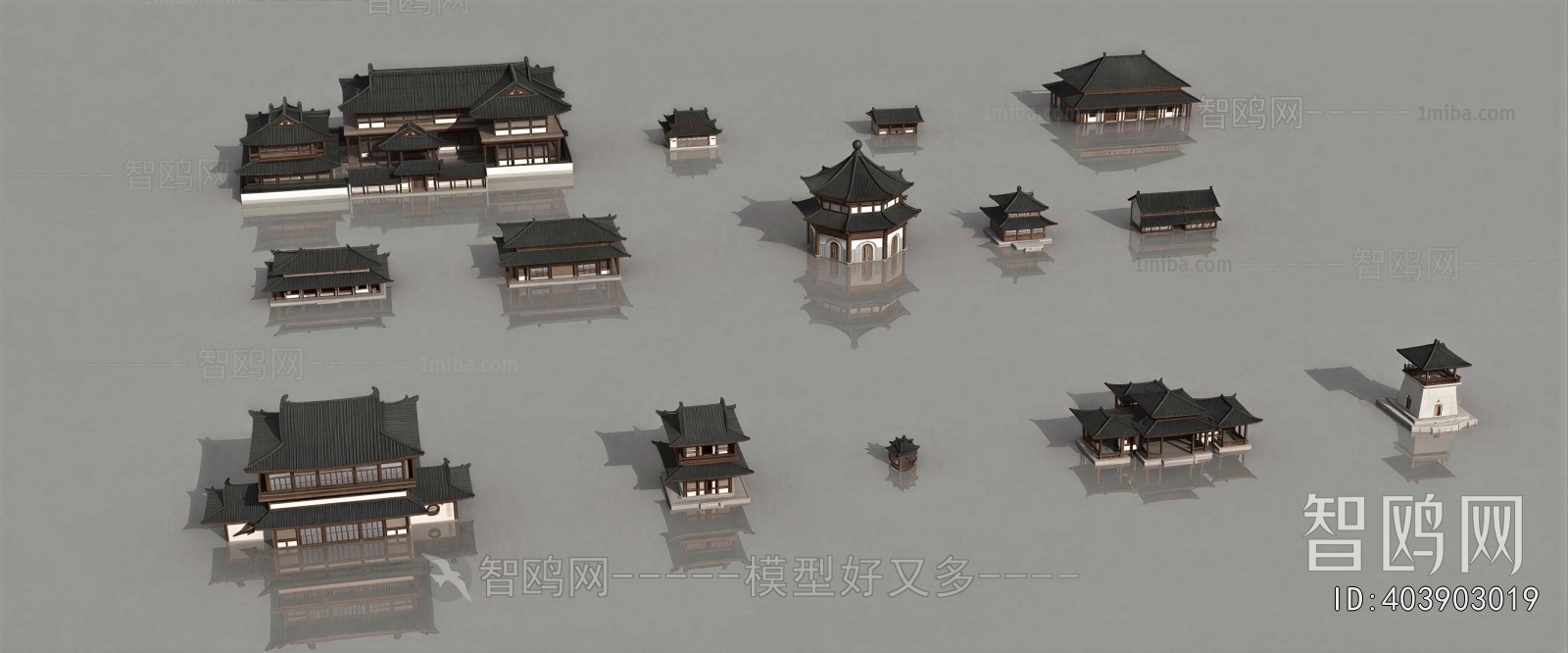 Chinese Style Ancient Architectural Buildings