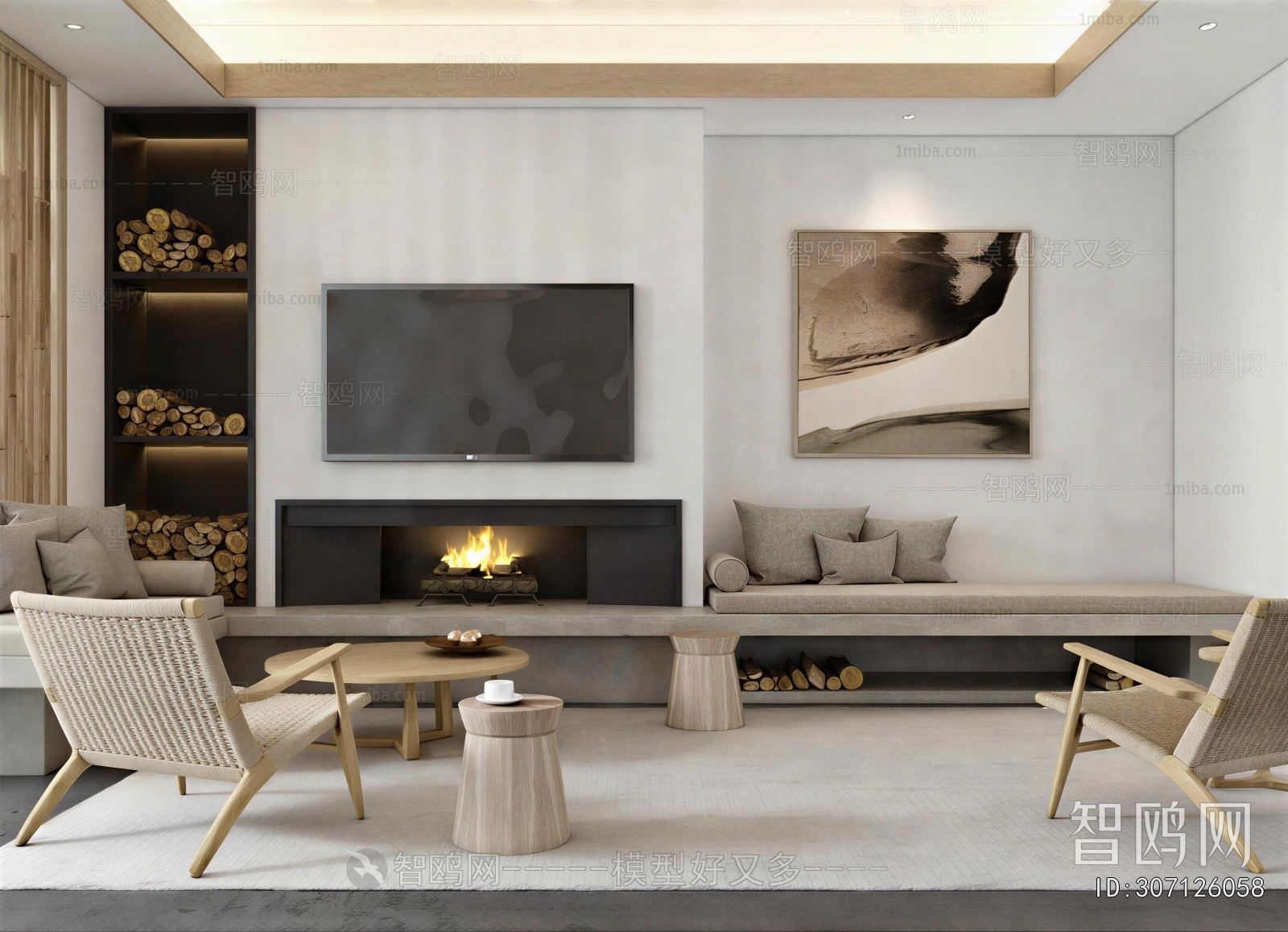 Wabi-sabi Style A Living Room