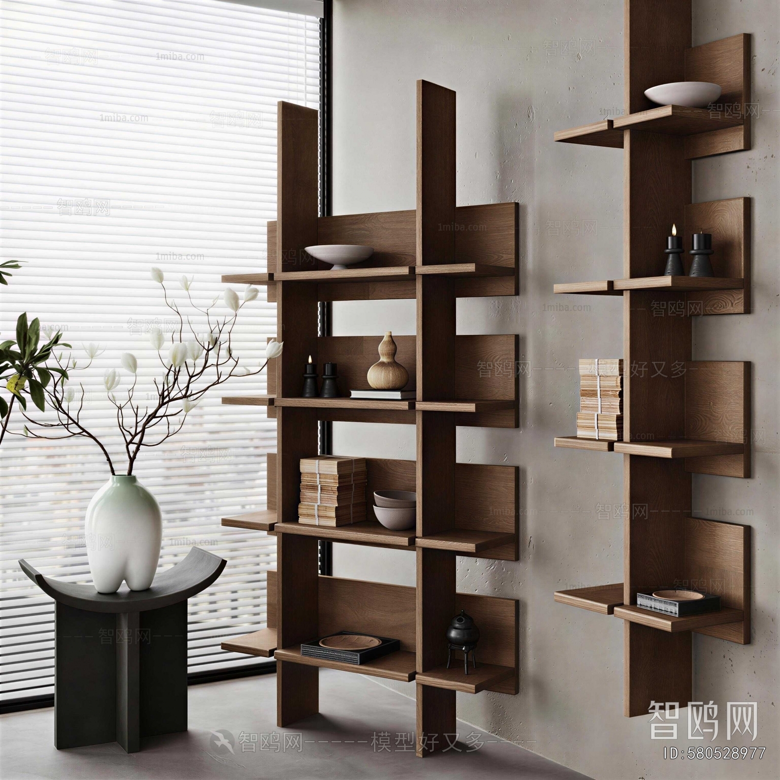 Wabi-sabi Style Shelving