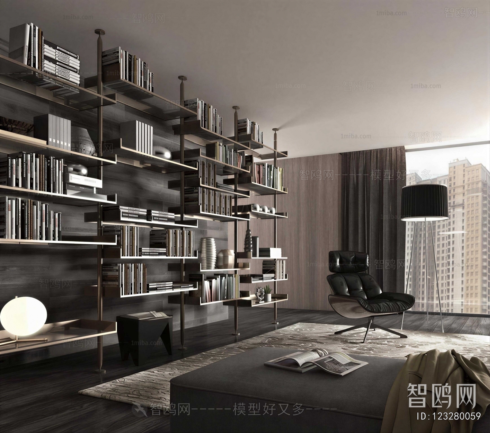 Industrial Style Study Space