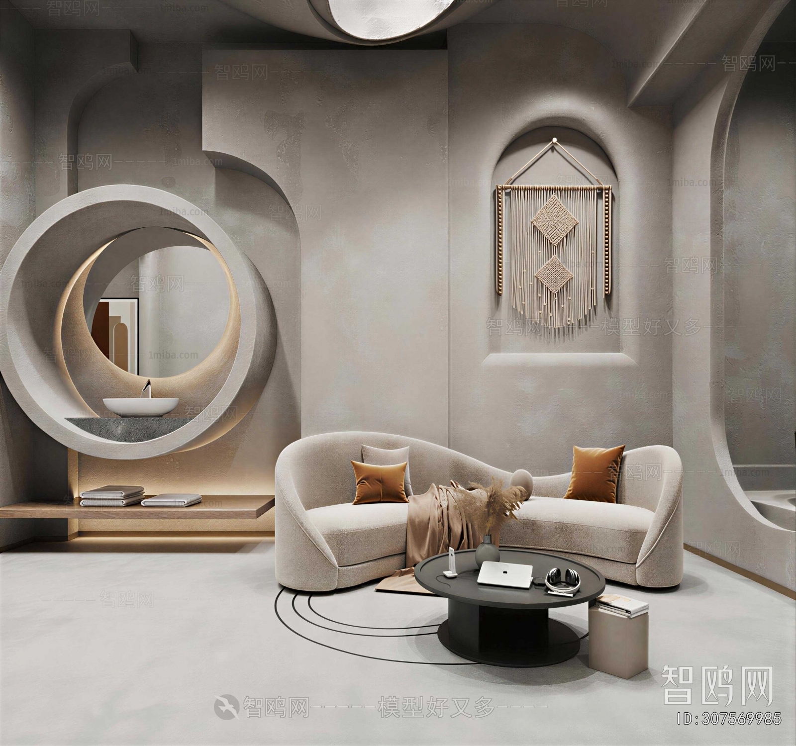 Wabi-sabi Style A Living Room