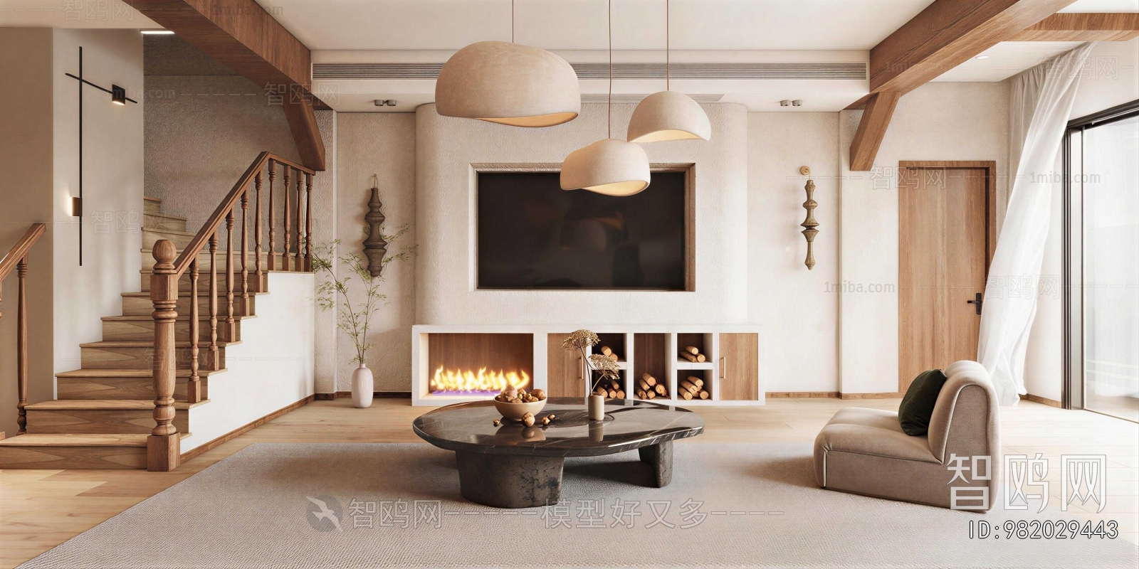 Wabi-sabi Style A Living Room