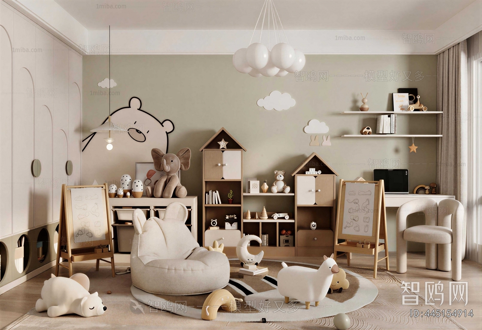 Modern Children's Room Activity Room