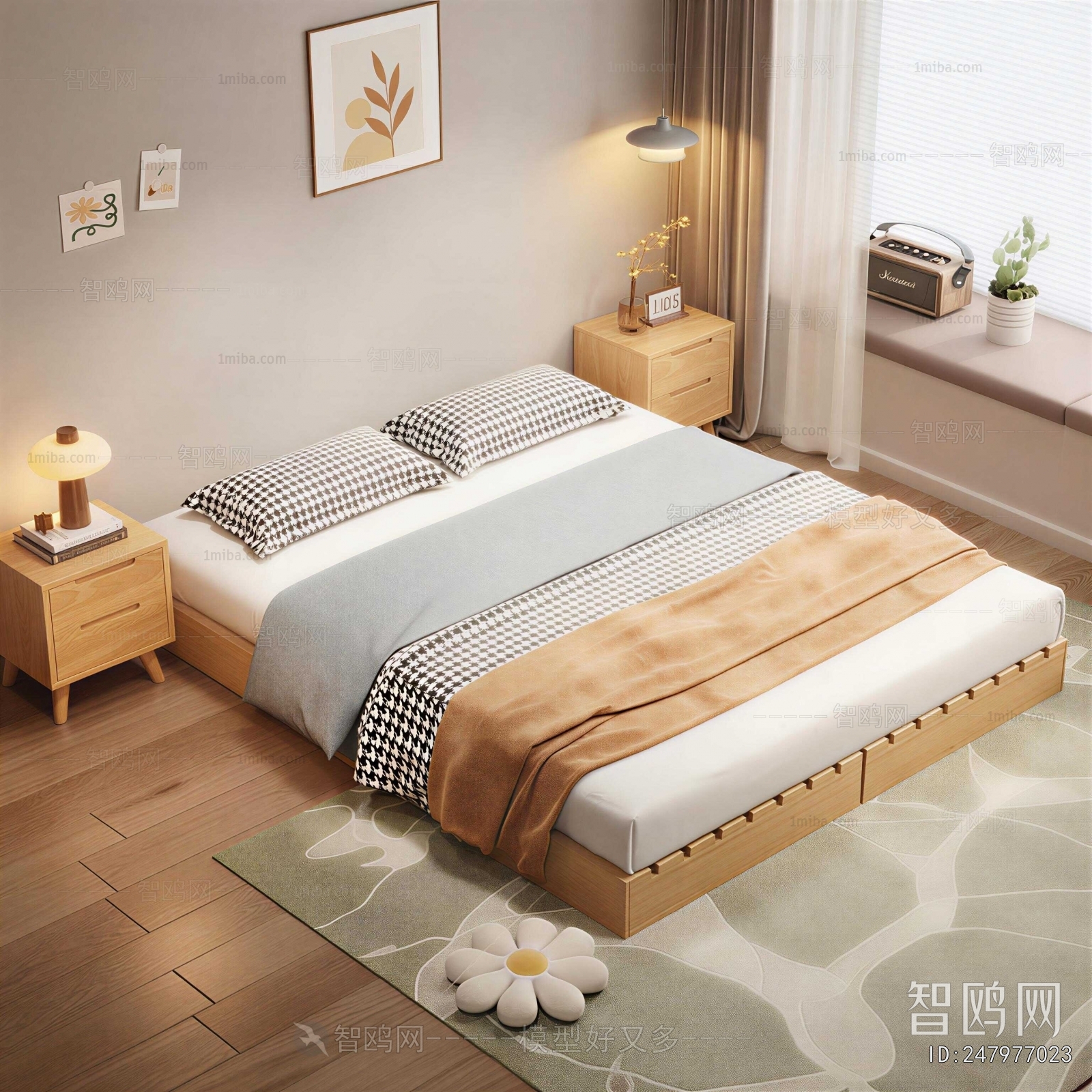 Japanese Style Double Bed