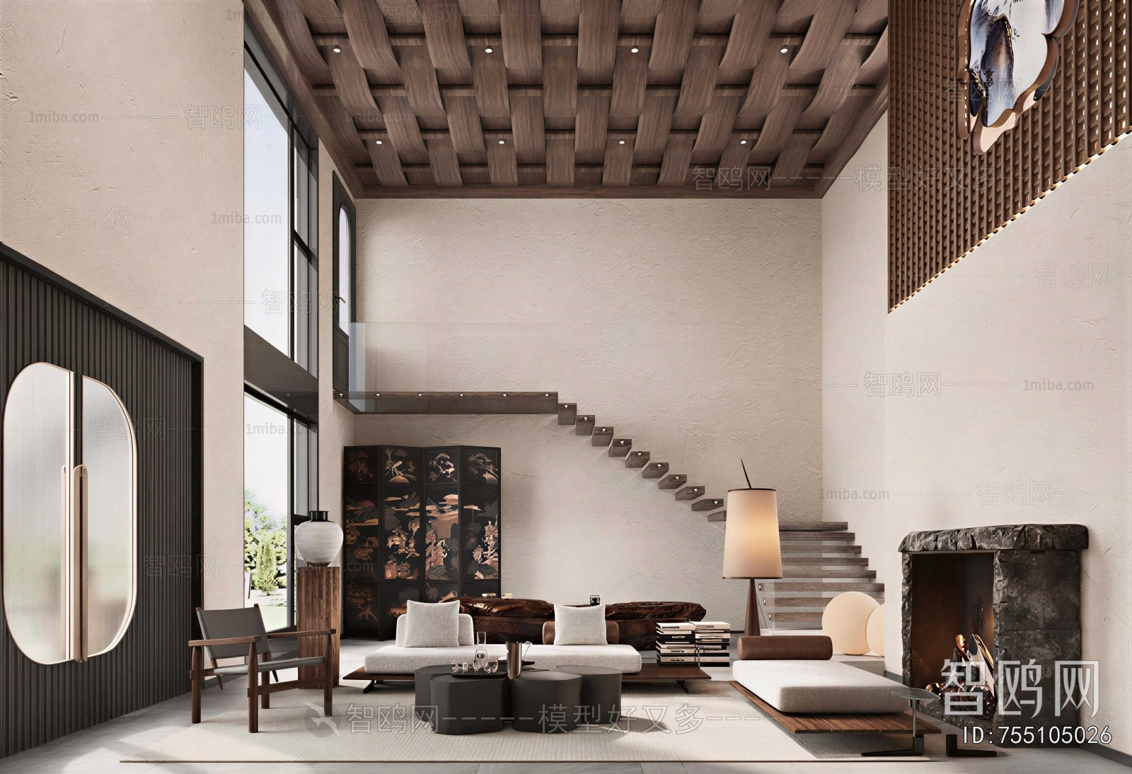 Wabi-sabi Style A Living Room