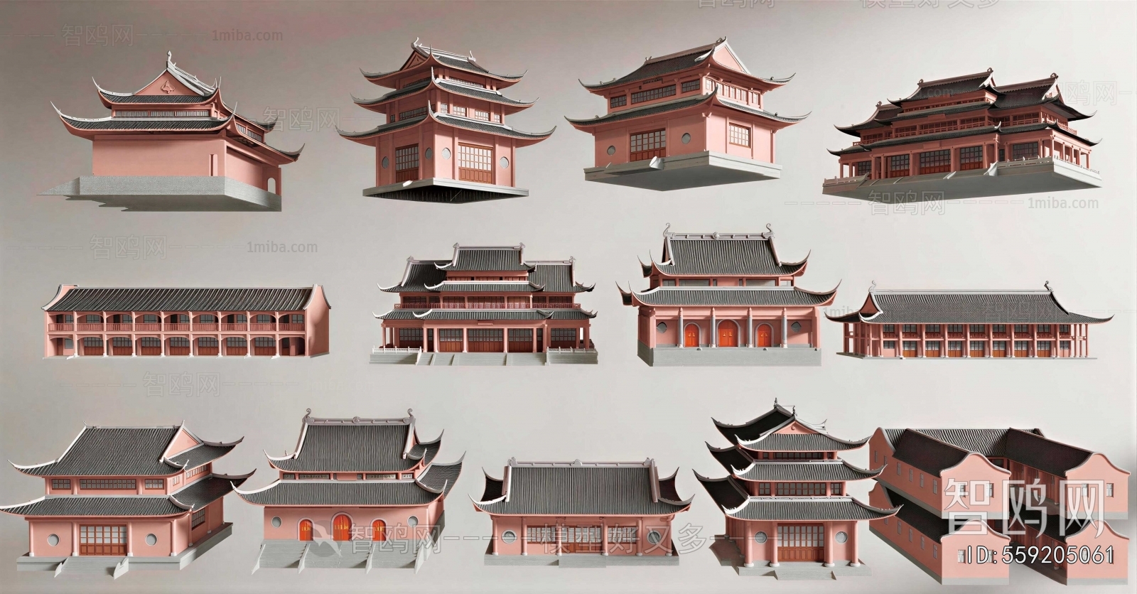 Chinese Style Ancient Architectural Buildings