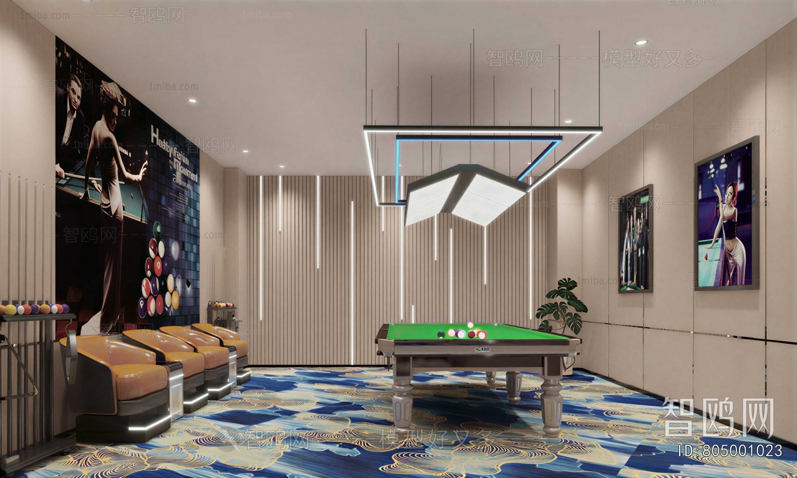 Modern Billiard Room