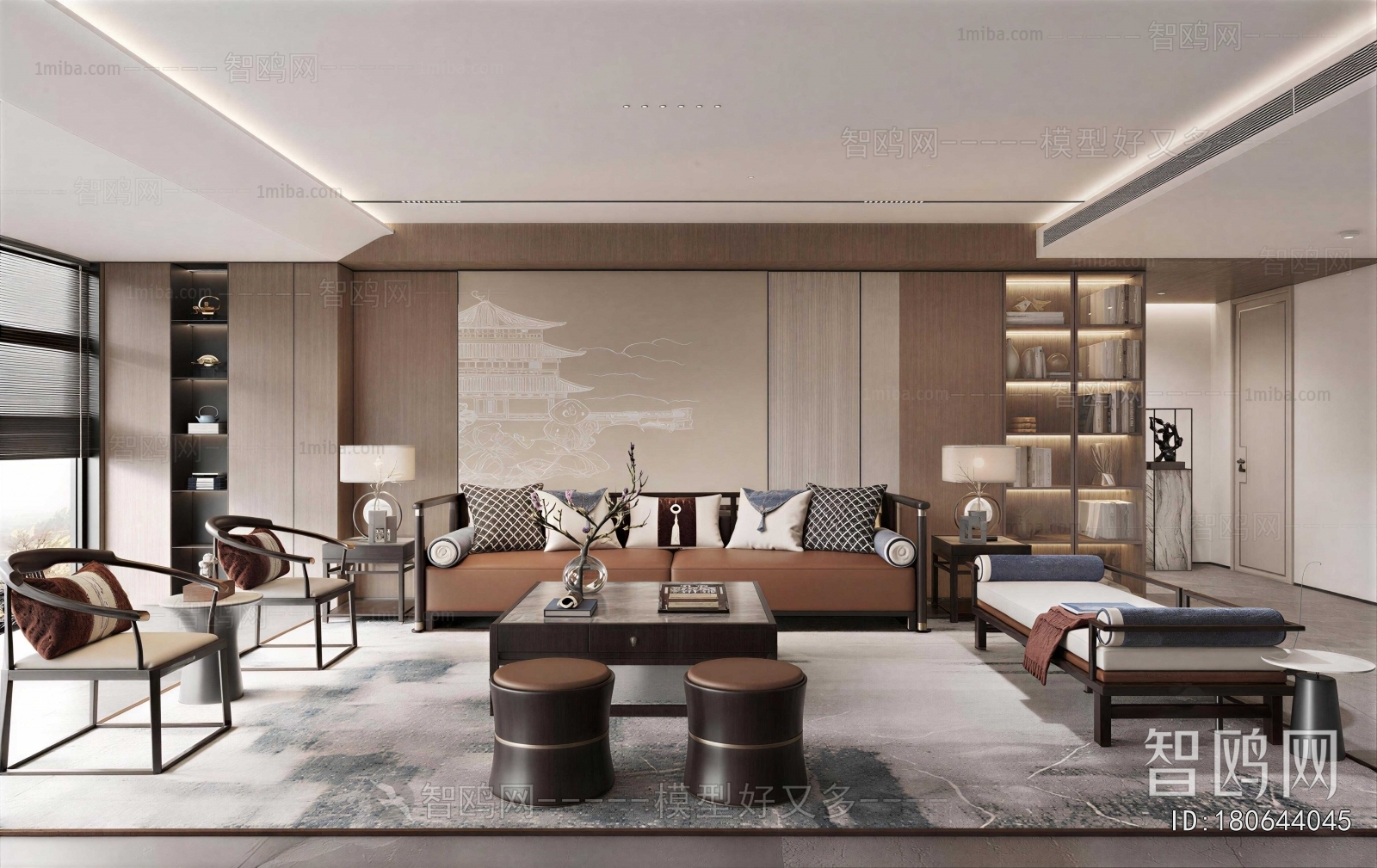 New Chinese Style A Living Room