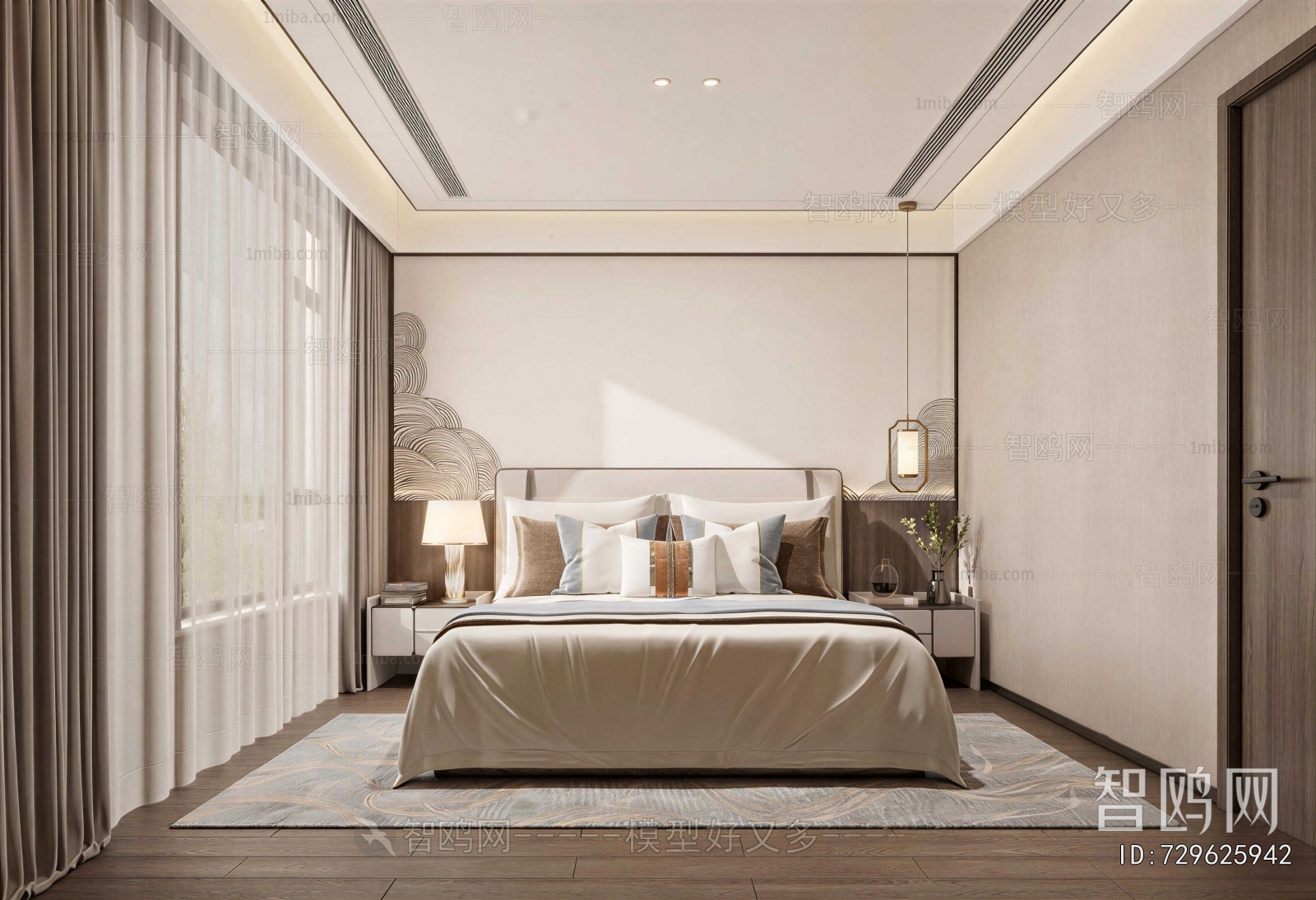 New Chinese Style Bedroom