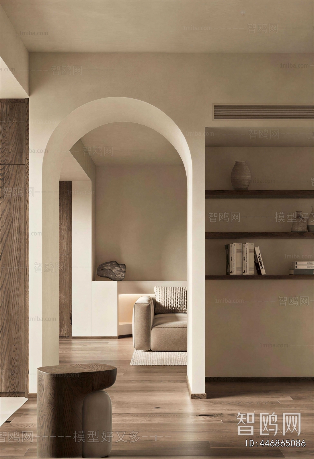 Wabi-sabi Style Hallway