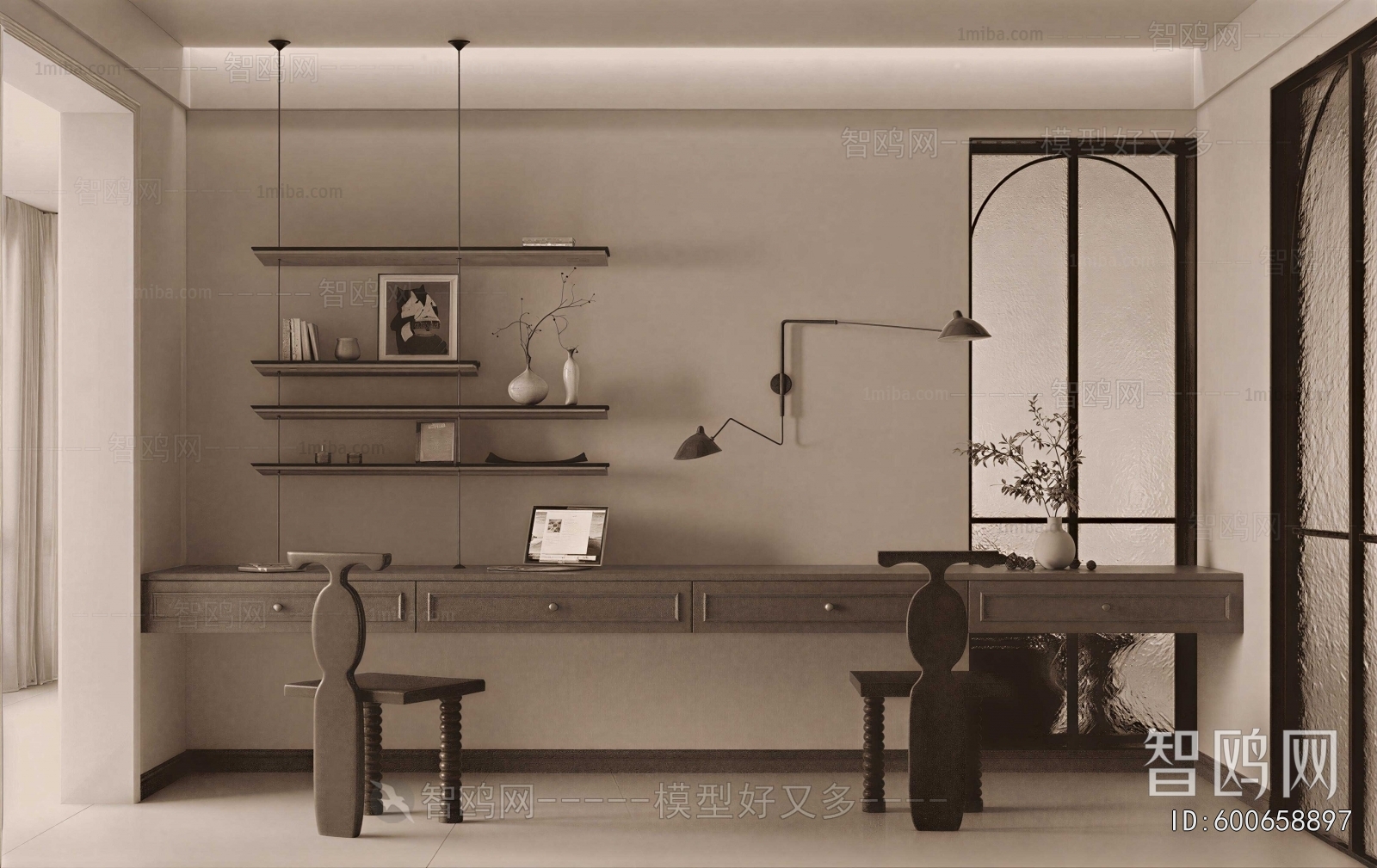 Retro Style Study Space