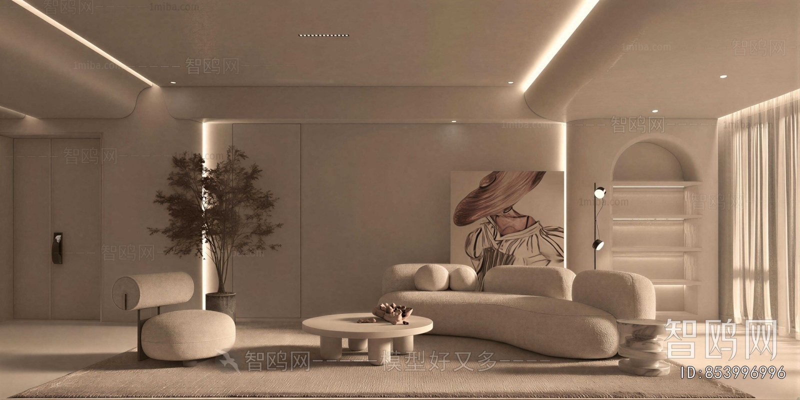 Wabi-sabi Style A Living Room