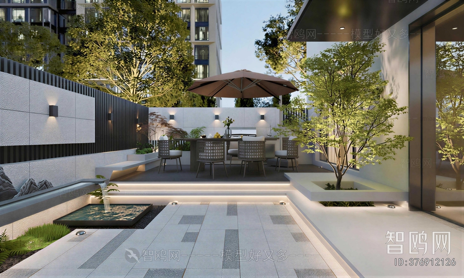 Modern Courtyard/landscape