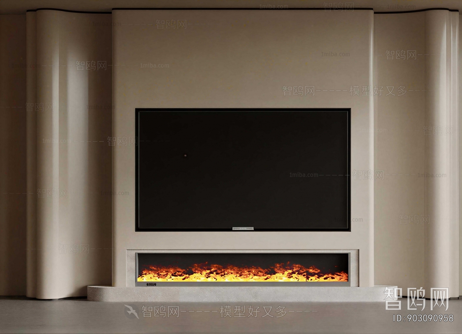 Wabi-sabi Style TV Wall
