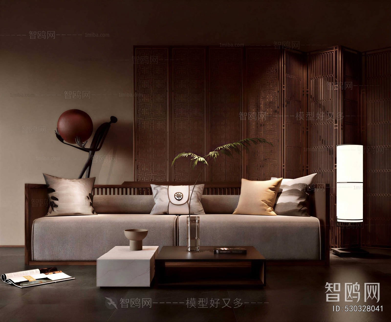 New Chinese Style Sofa Combination