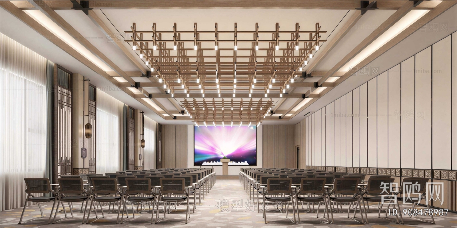 New Chinese Style Office Lecture Hall