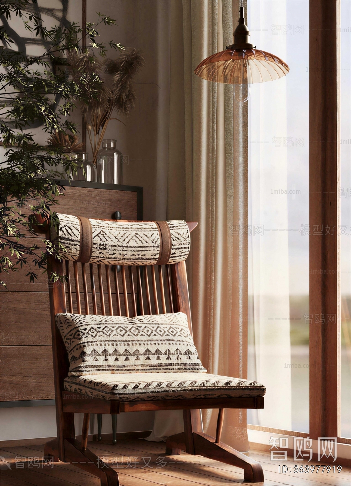 Wabi-sabi Style Lounge Chair