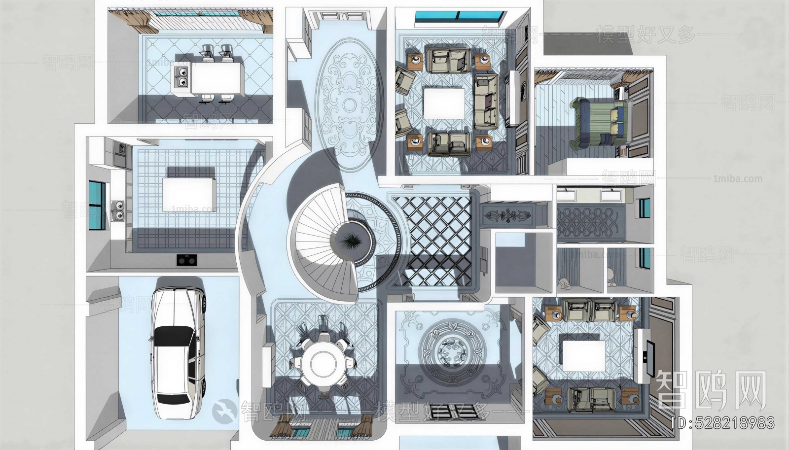 European Style A Bird's-eye View Of Home Decoration
