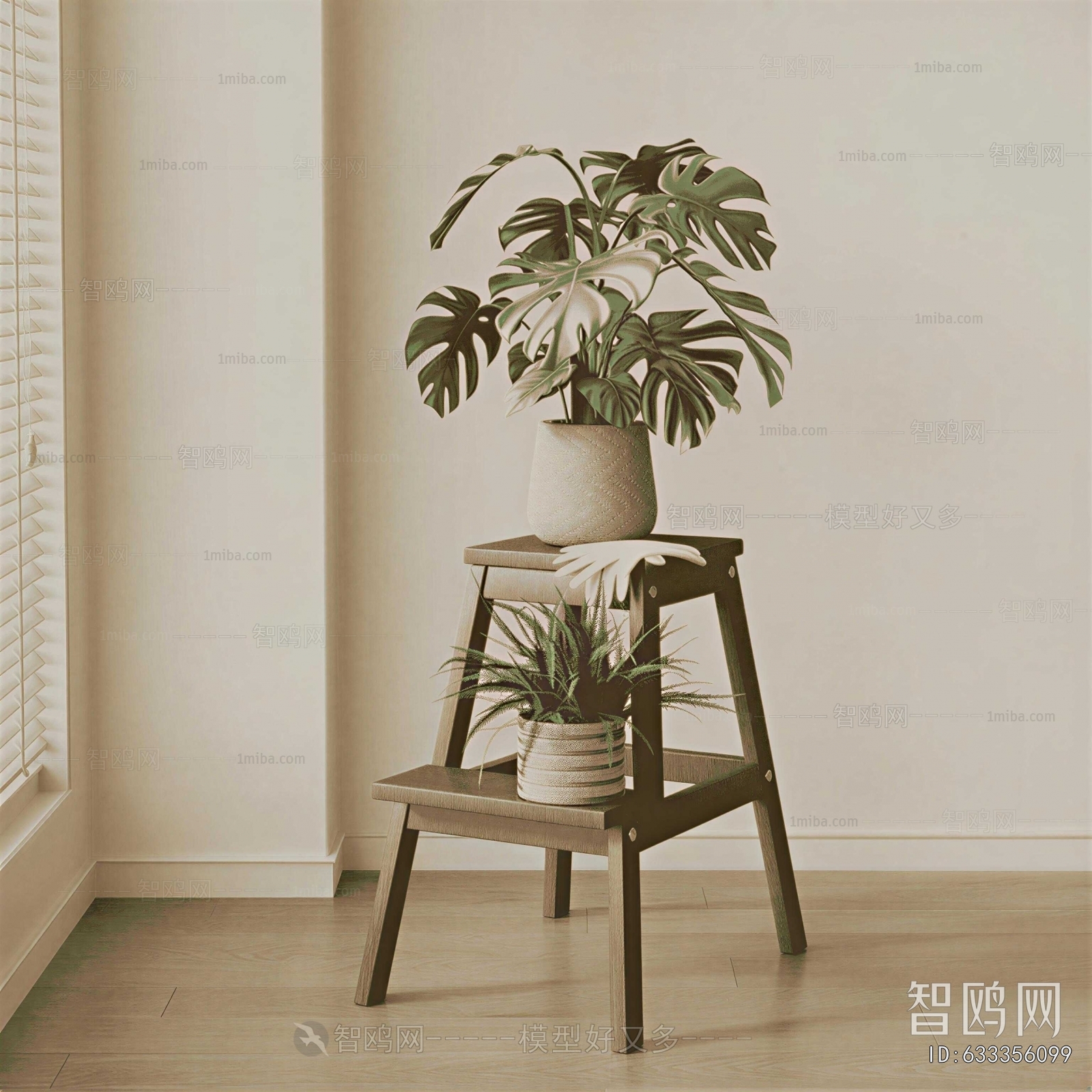 Modern Potted Green Plant